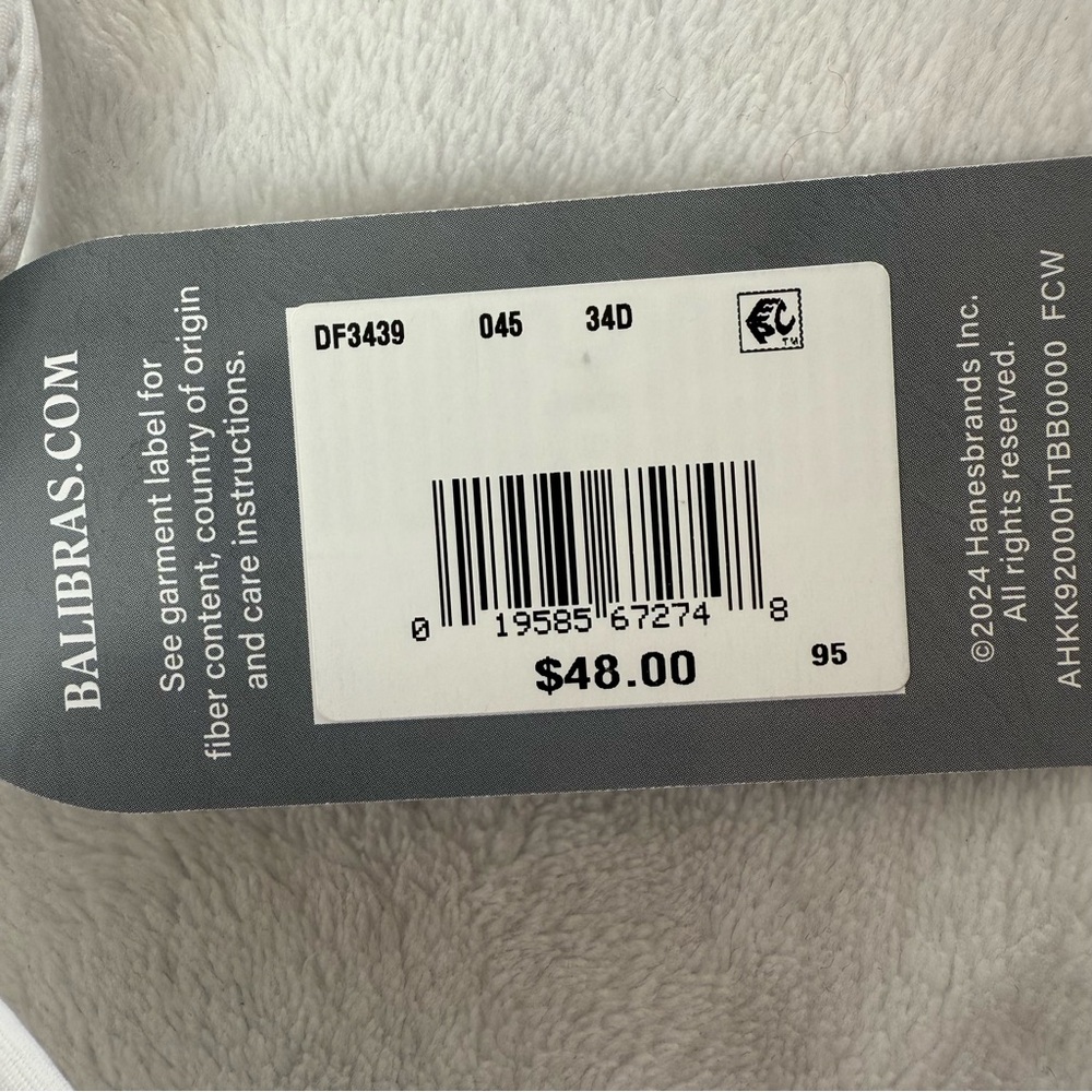 NWT Bali Minimizer Bra One Smooth U® Ultra Light Convertible Full-Coverage 34D - Picture 8 of 12